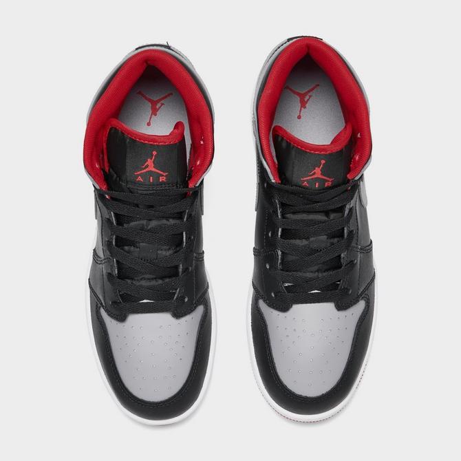 Air jordan mid 1 red black on sale