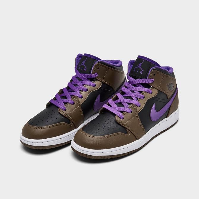 Big Kids' Air Jordan Retro 1 Mid Casual Shoes