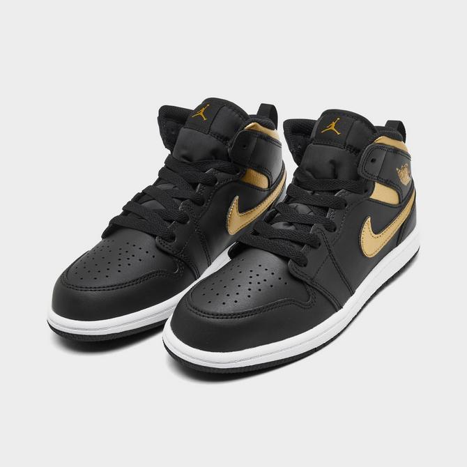 Jordan mid black gold deals