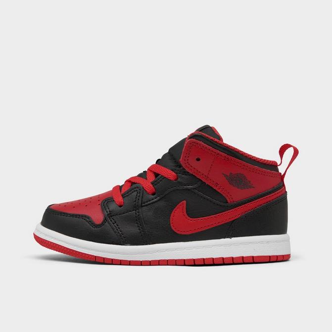 Red and black store jordans for girls