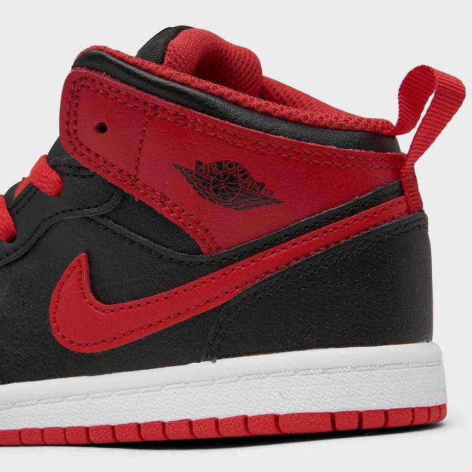 Jordan AIR JORDAN 1 MID - High-top trainers - black/fire red/white/black 