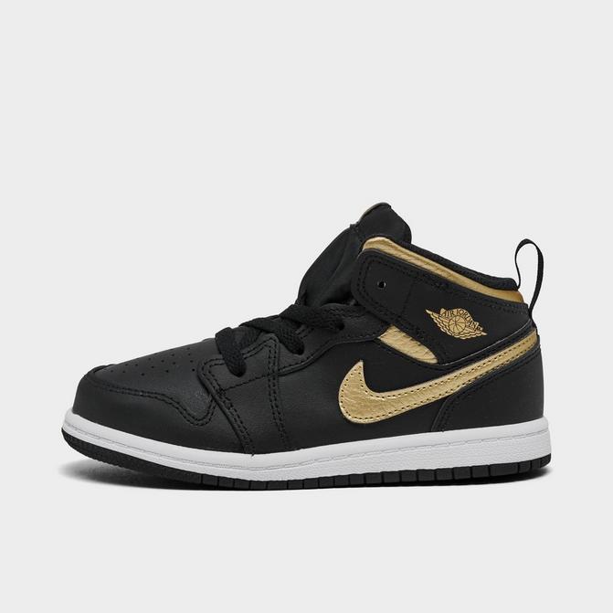 Black and gold jordans toddler best sale