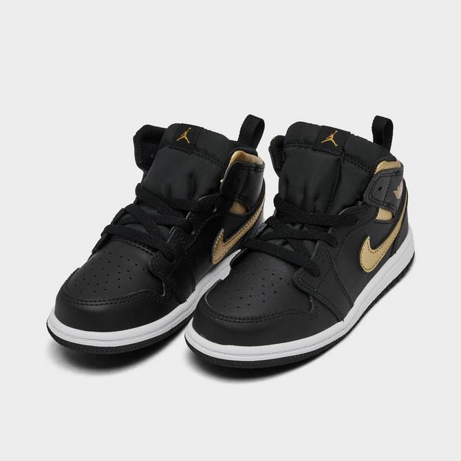 Black and gold jordans toddler hotsell