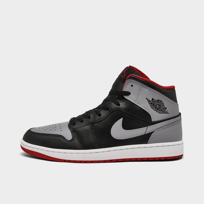 Air Jordan 1 Mid Black Cement Grey Fire Red 10.5