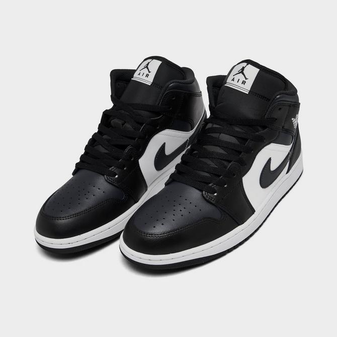 Jordan retro 1 mid black and white online