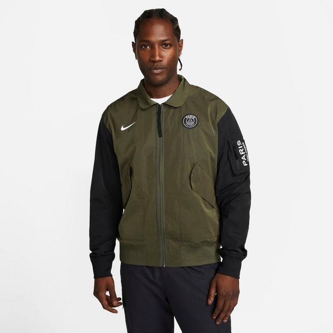 Nike white bomber outlet jacket