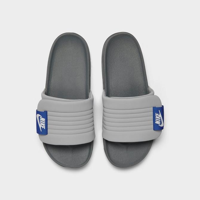 Grey nike shop slides