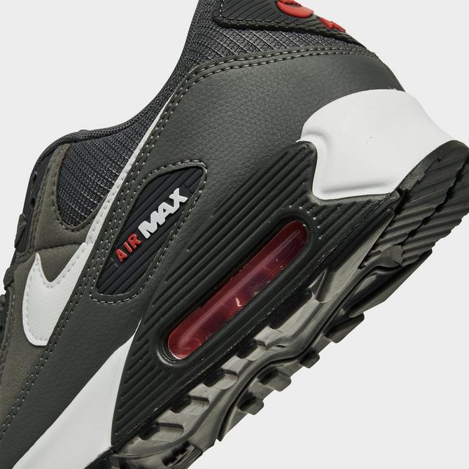 Air max 90 men's white/university outlet red/black