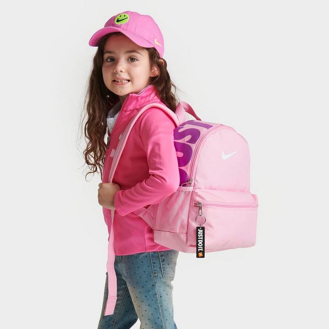 Nike Kids' Brasilia JDI Mini Backpack - Playful Pink & White - 11 L