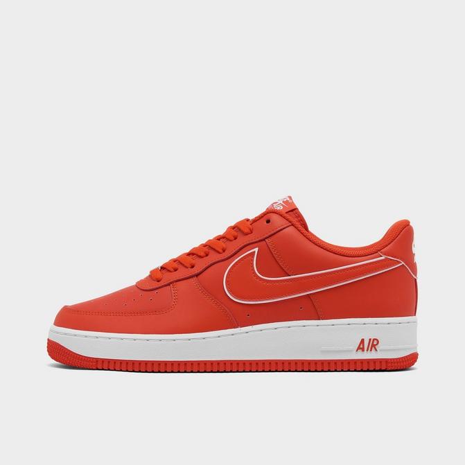 Nike Air Force 1 White Wolf Grey Picante Red Size 11 Men's for Sale