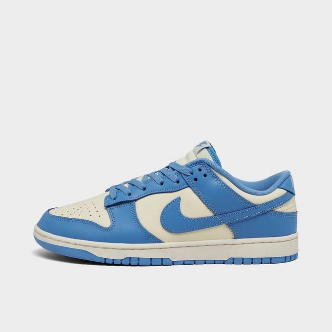 Right view of Nike Dunk Low Retro Casual Shoes in Coconut Milk/University Blue/Sail/White Click to zoom