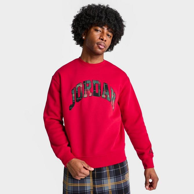 Jordan Essentials Holiday Fleece Crewneck Gym Red / Black