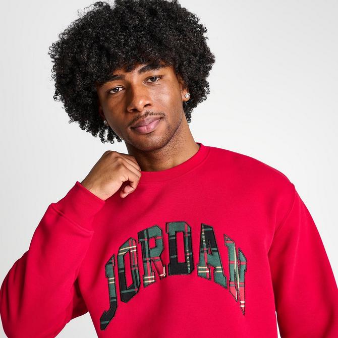 JORDAN Essentials Holiday Fleece Crewneck Sweatshirt FD7463 010 - Shiekh