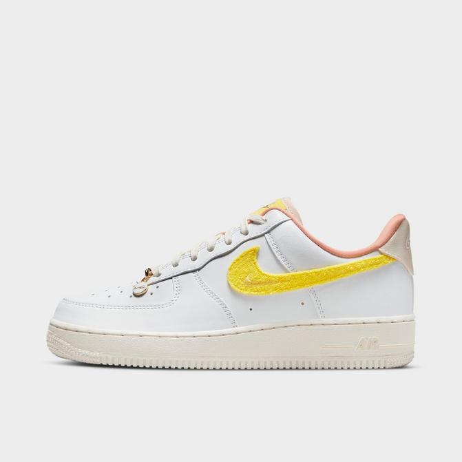 NIKE AIR FORCE 1 '07 TRIPLE WHITE YELLOW WOMEN/GIRL GS MULTI SIZE *NEW * AF1
