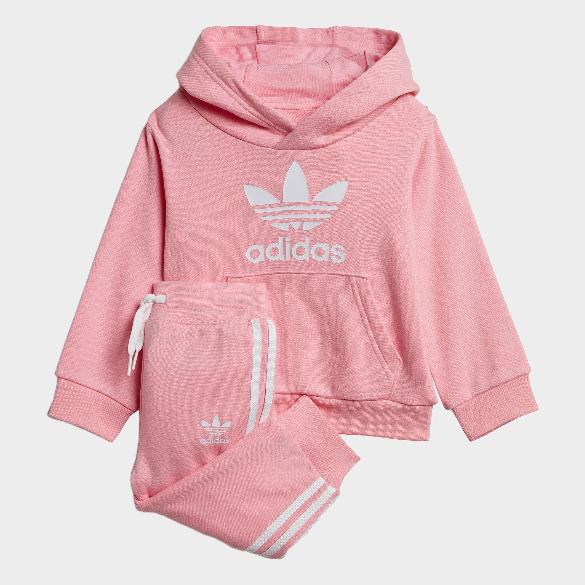 Girls' Infant and Toddler adidas Originals Trefoil Pullover Hoodie and  Jogger Pants Set| JD Sports