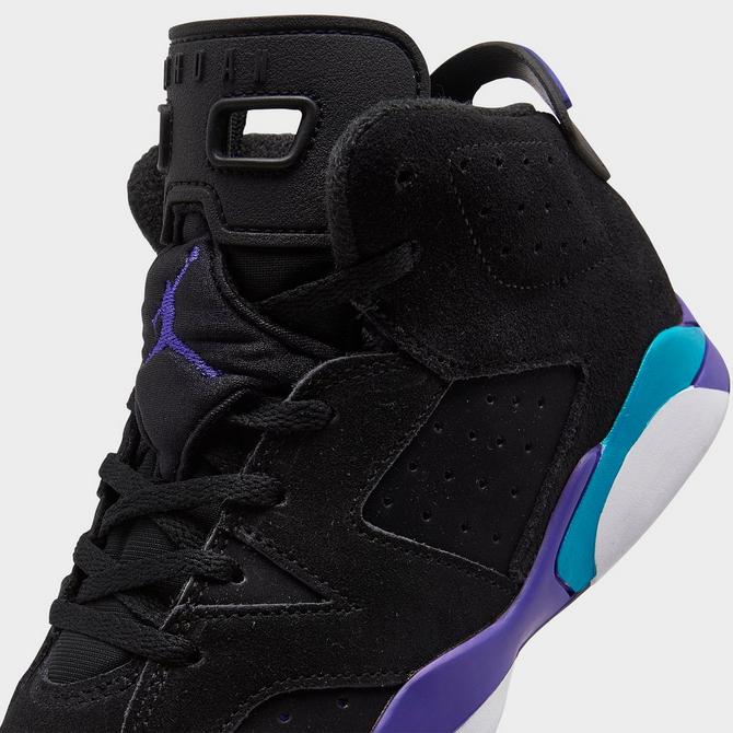 Jordan retro 6 black and clearance purple