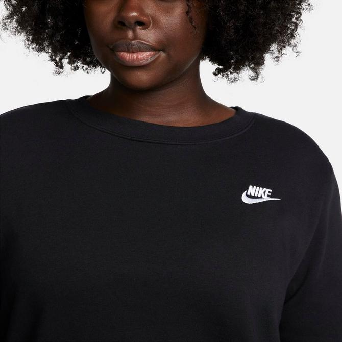 Women s Nike Sportswear Club Fleece Crewneck Plus Size JD Sports