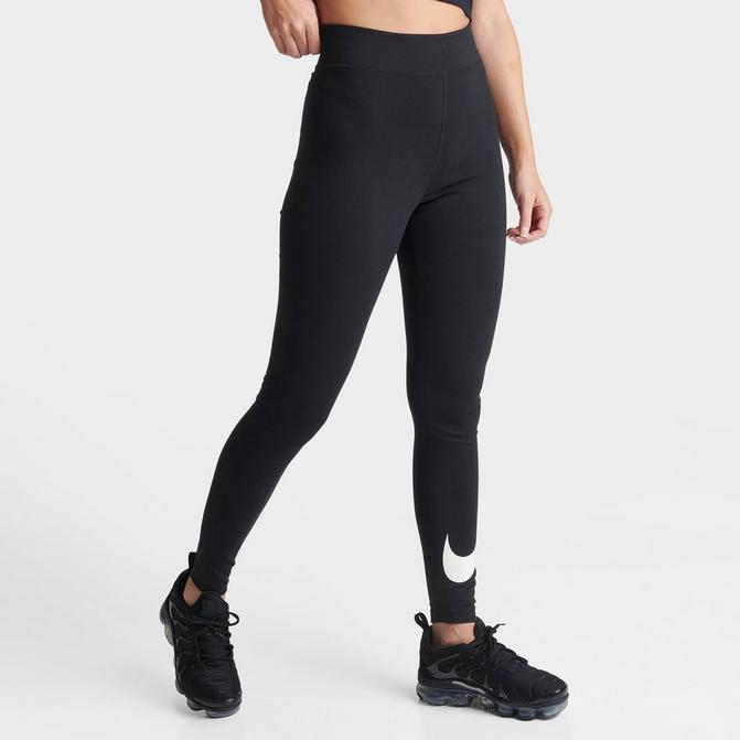 Nike Womens Yoga Fitness Athletic Leggings Black  
