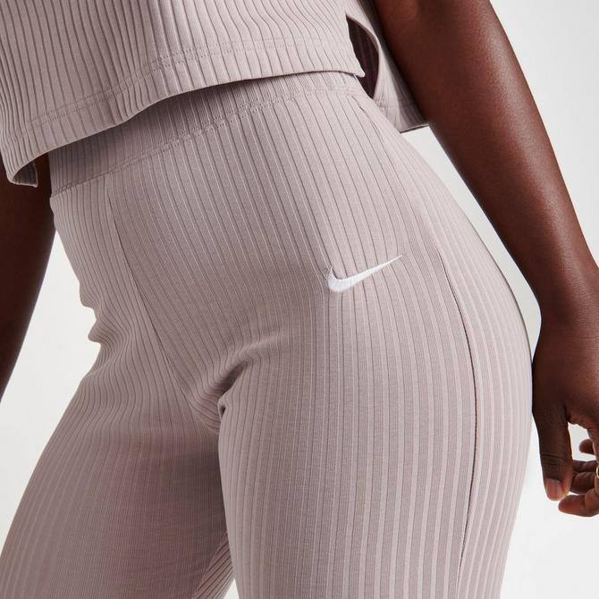 Women's Nike Sportswear High-Waisted Wide Leg Ribbed Jersey Pants