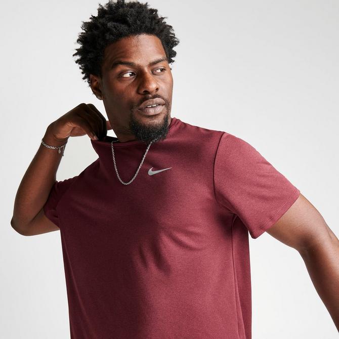 Nike miler t shirt sales burgundy