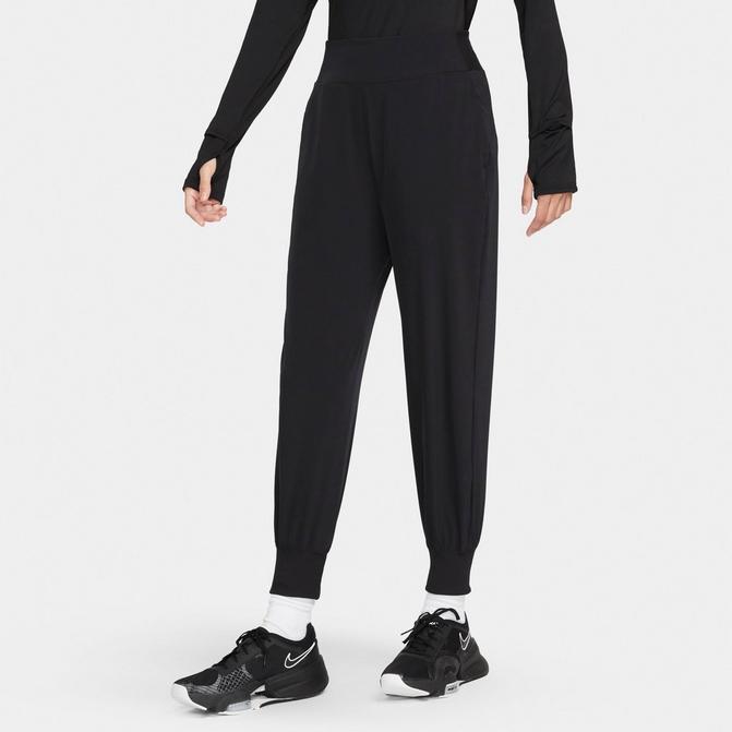 Nike Dri-Fit Bliss Mid-Rise Womens 7/8 Training Track Pants - Black/Clear