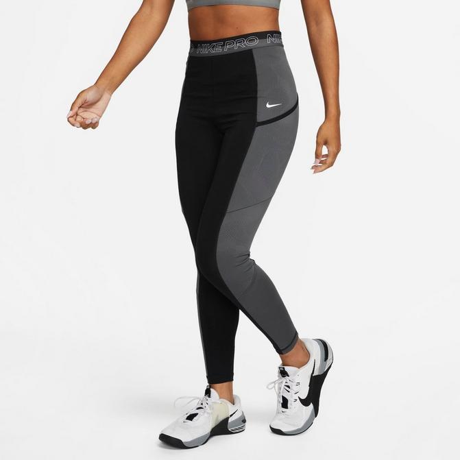 Gray/white Nike Dri-Fit leggings