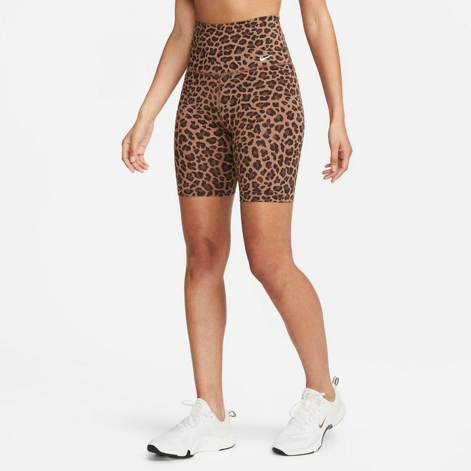 Women's Nike One Dri-FIT Leopard All-over Print 7 Inch Biker Shorts