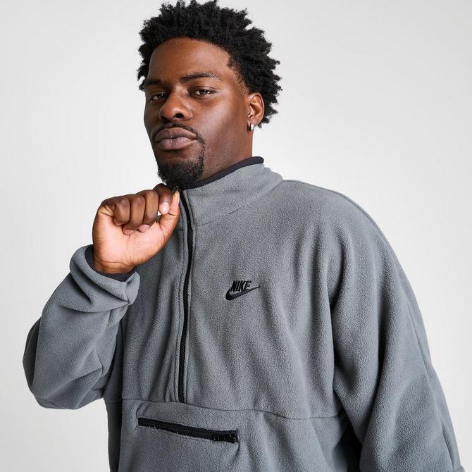 Nike black and grey best sale half zip