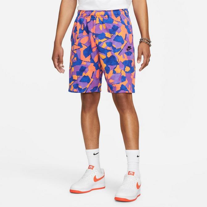 Men's Nike Club Fleece Allover Print French Terry Shorts