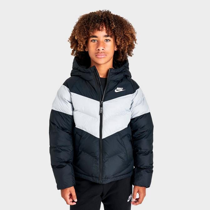 Kids' Synthetic Hooded Puffer Jacket| JD