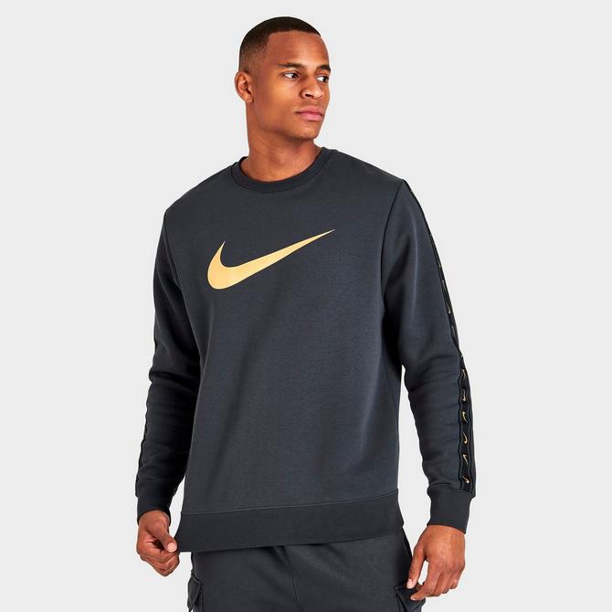 Men's Nike Sportswear Repeat Tape Fleece Crewneck Sweatshirt| Sports