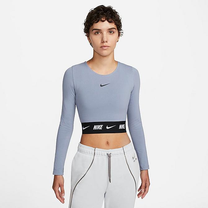 Keizer Sjah Brochure Women's Nike Tape Long-Sleeve Crop Top| JD Sports