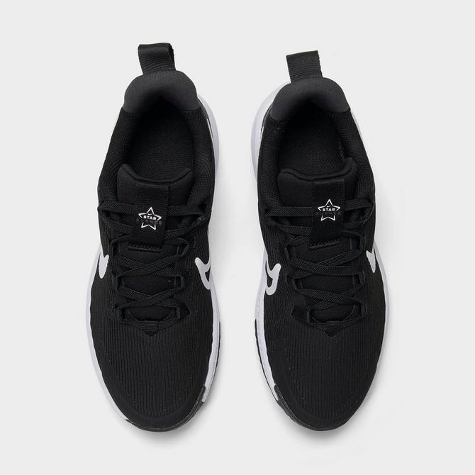 Back view of Little Kids' Nike Star Runner 4 Running Shoes in Black/Anthracite/White Click to zoom