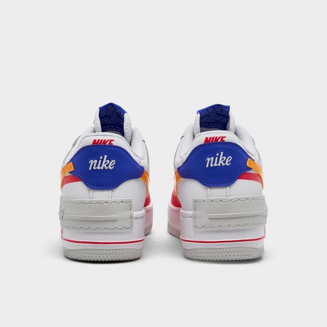 Nike Air Force 1 Shadow sneakers in white red and blue