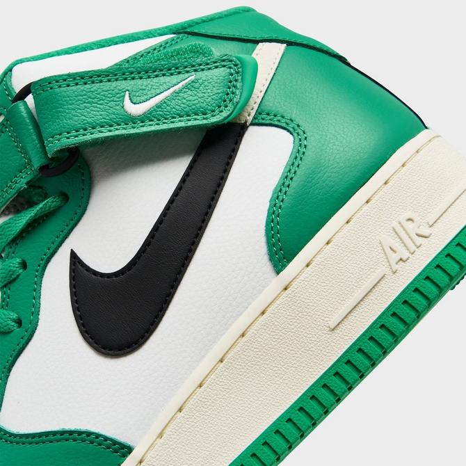 Nike Air Force 1 Mid '07 LV8 Summit White/Black/Stadium Green Men's Shoes, White/Green, Size: 9