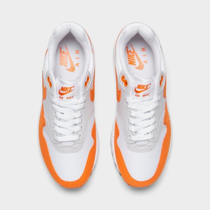 Nike Air Max 1 sneakers in gray and safety orange