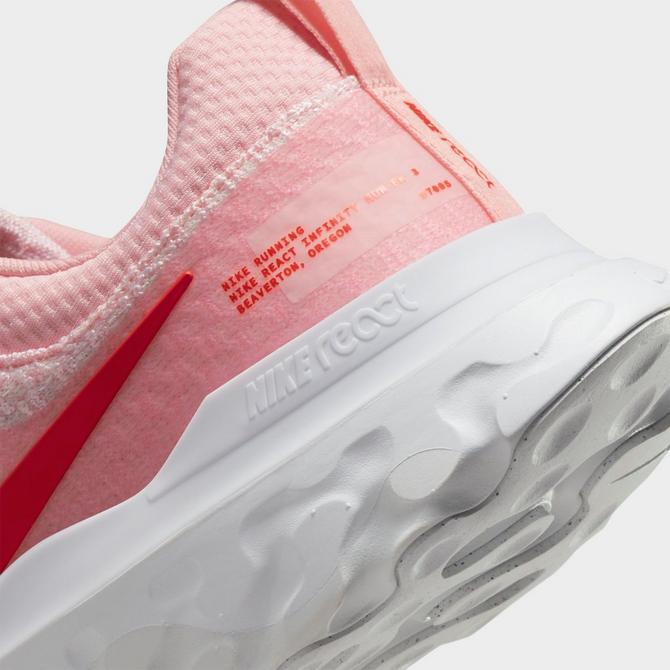 White and cheap pink nike react