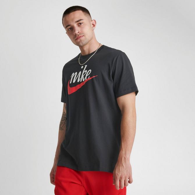 Nike Mens Futura T Shirt Sportswear Club Swoosh Classic Logo Crew Neck Tee