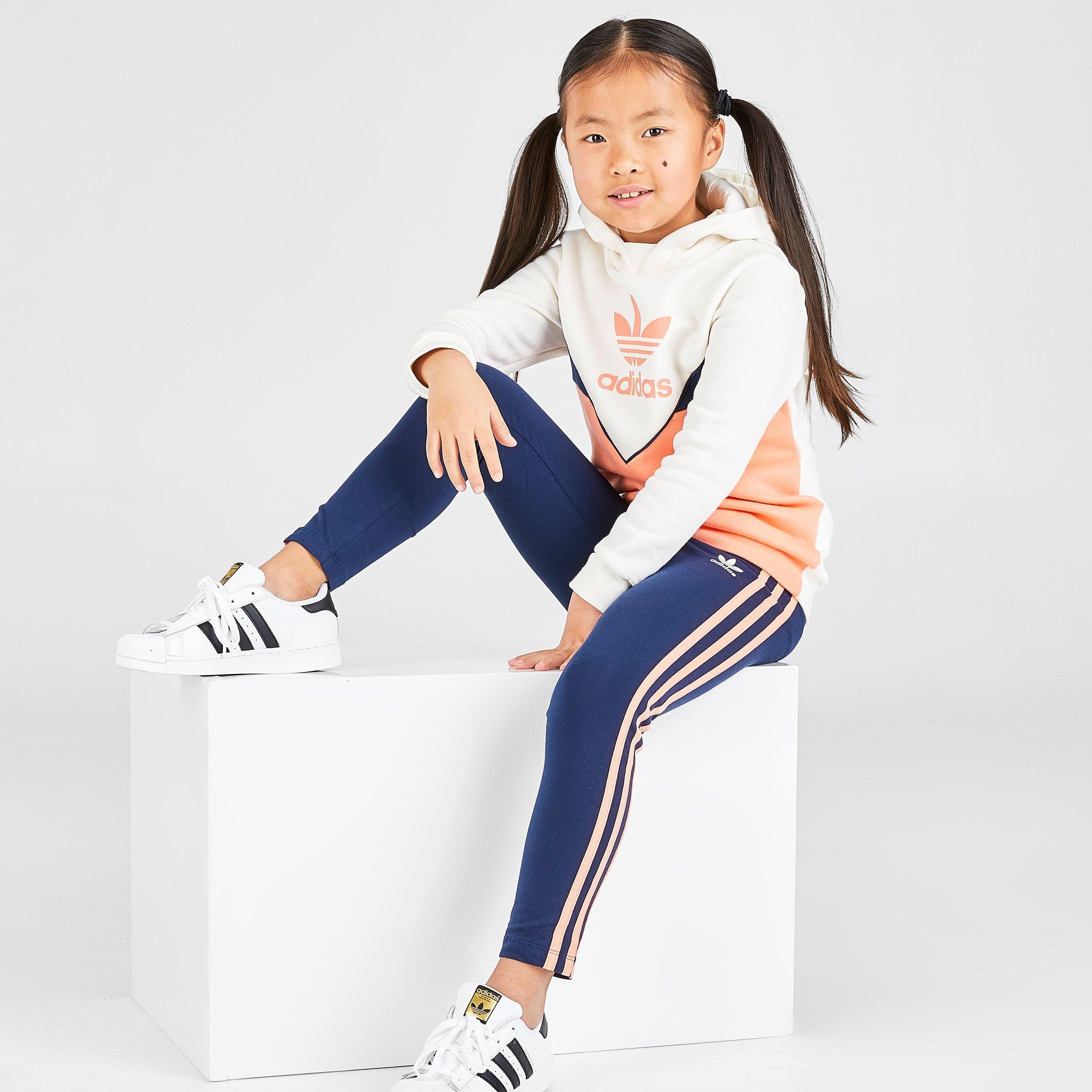 girls navy adidas leggings