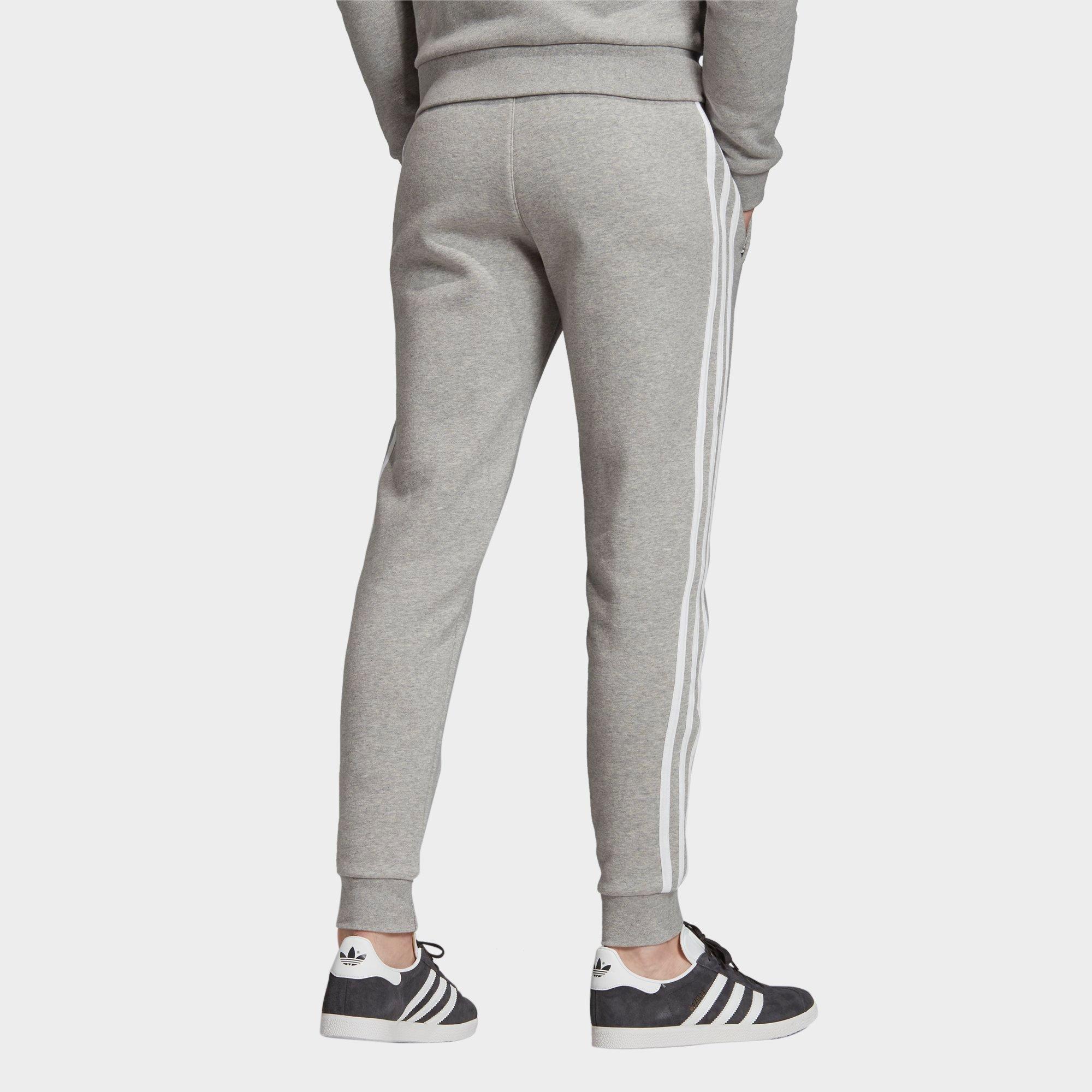 adidas 3 stripe pants grey