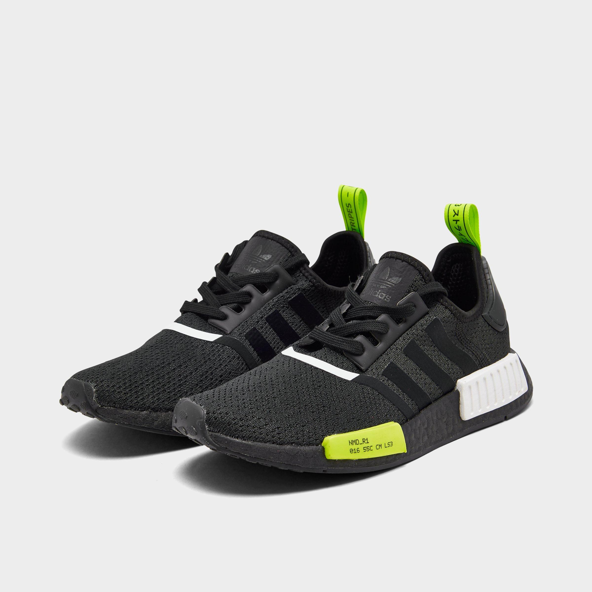 adidas nmd r1 black and green