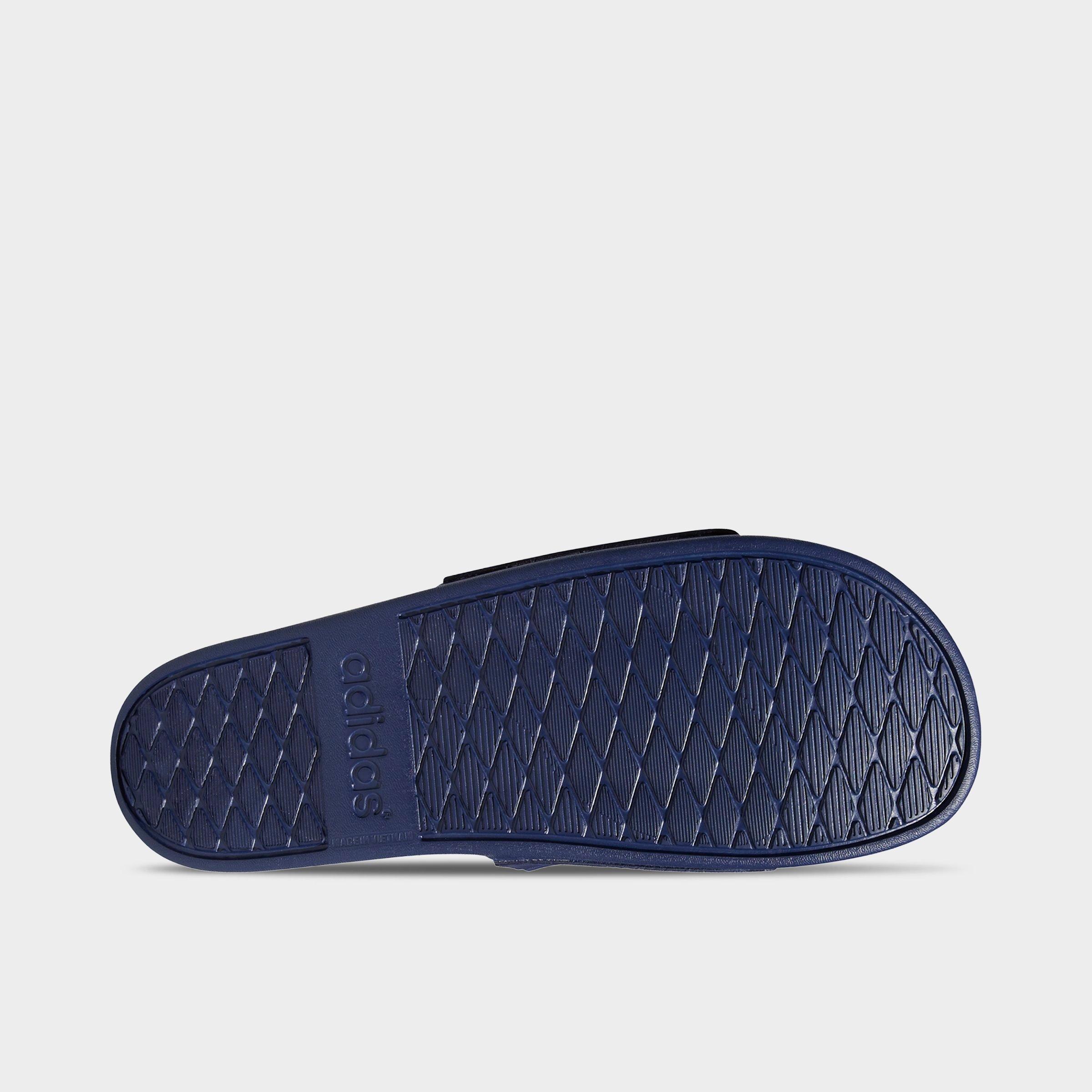 dark blue adidas slides