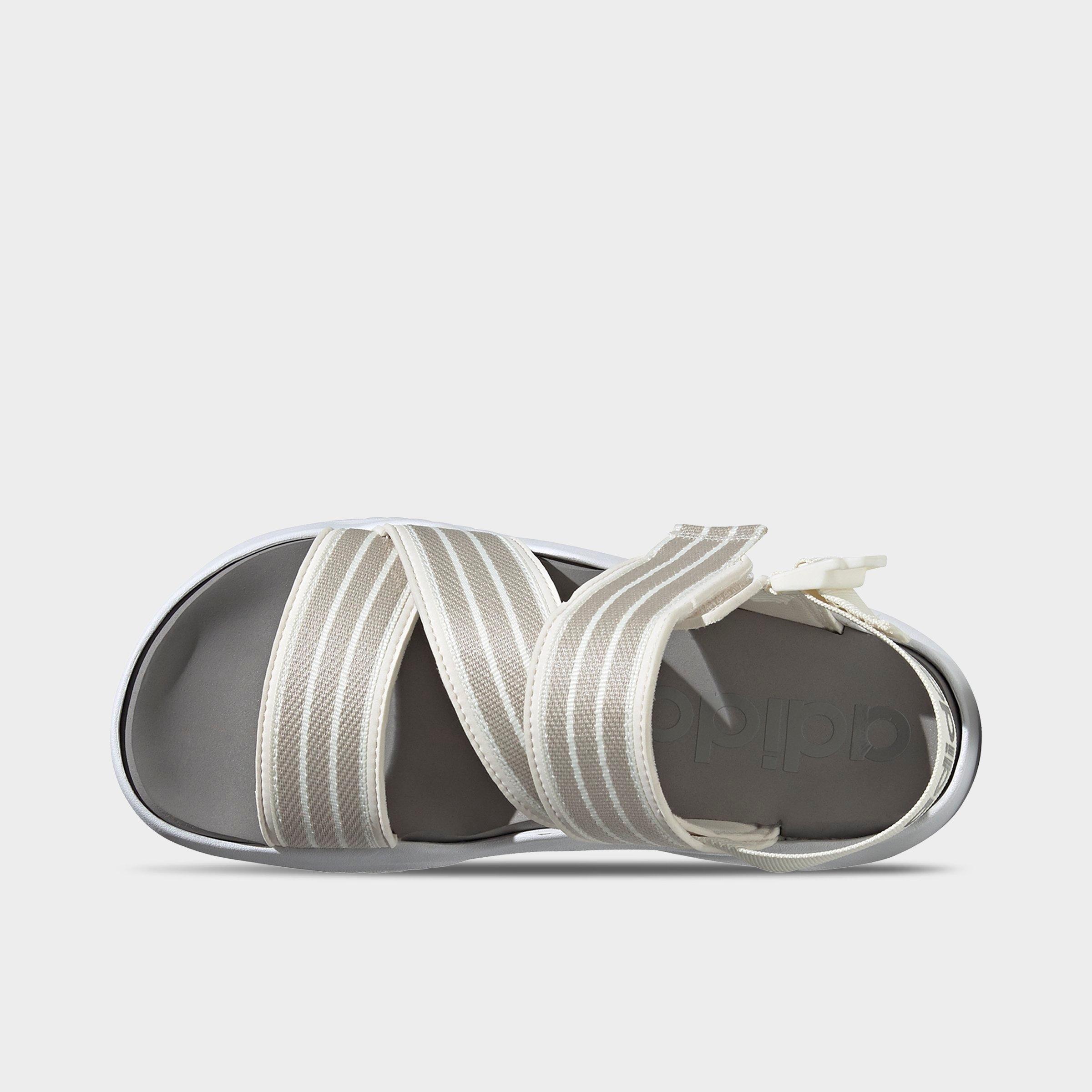 white athletic sandals