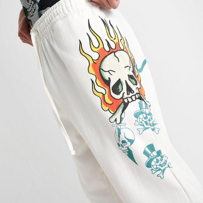 Men's Ed Hardy Flame Skull Sweatpants