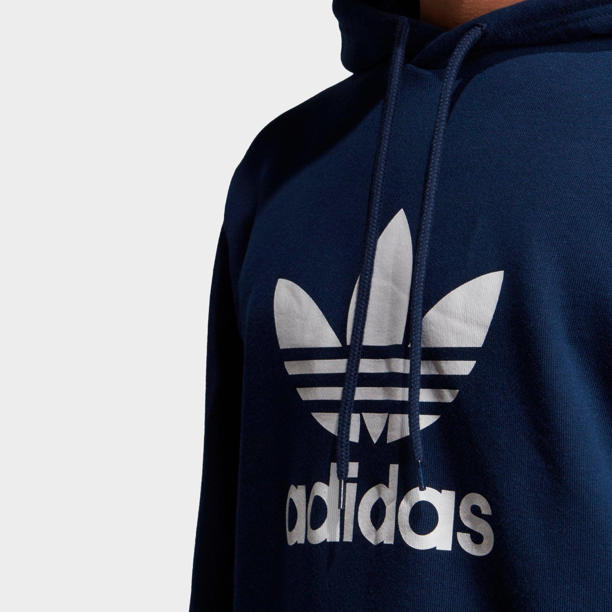 adidas navy trefoil hoodie
