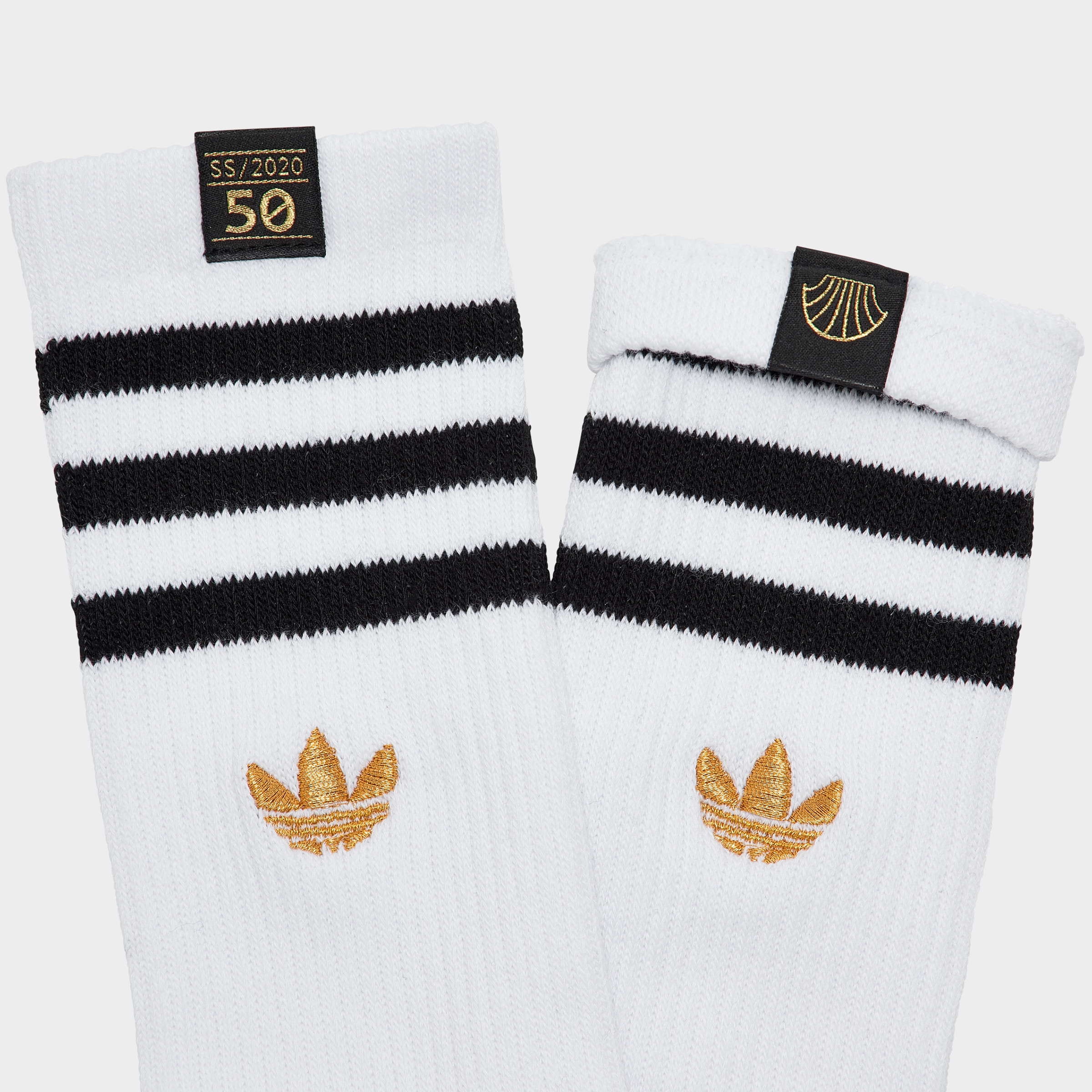 adidas socks gold logo