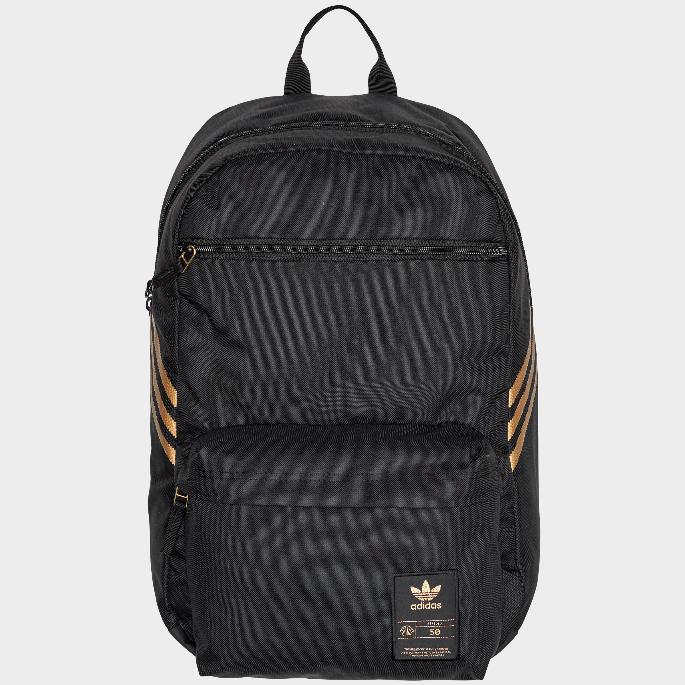 adidas backpack gold and black