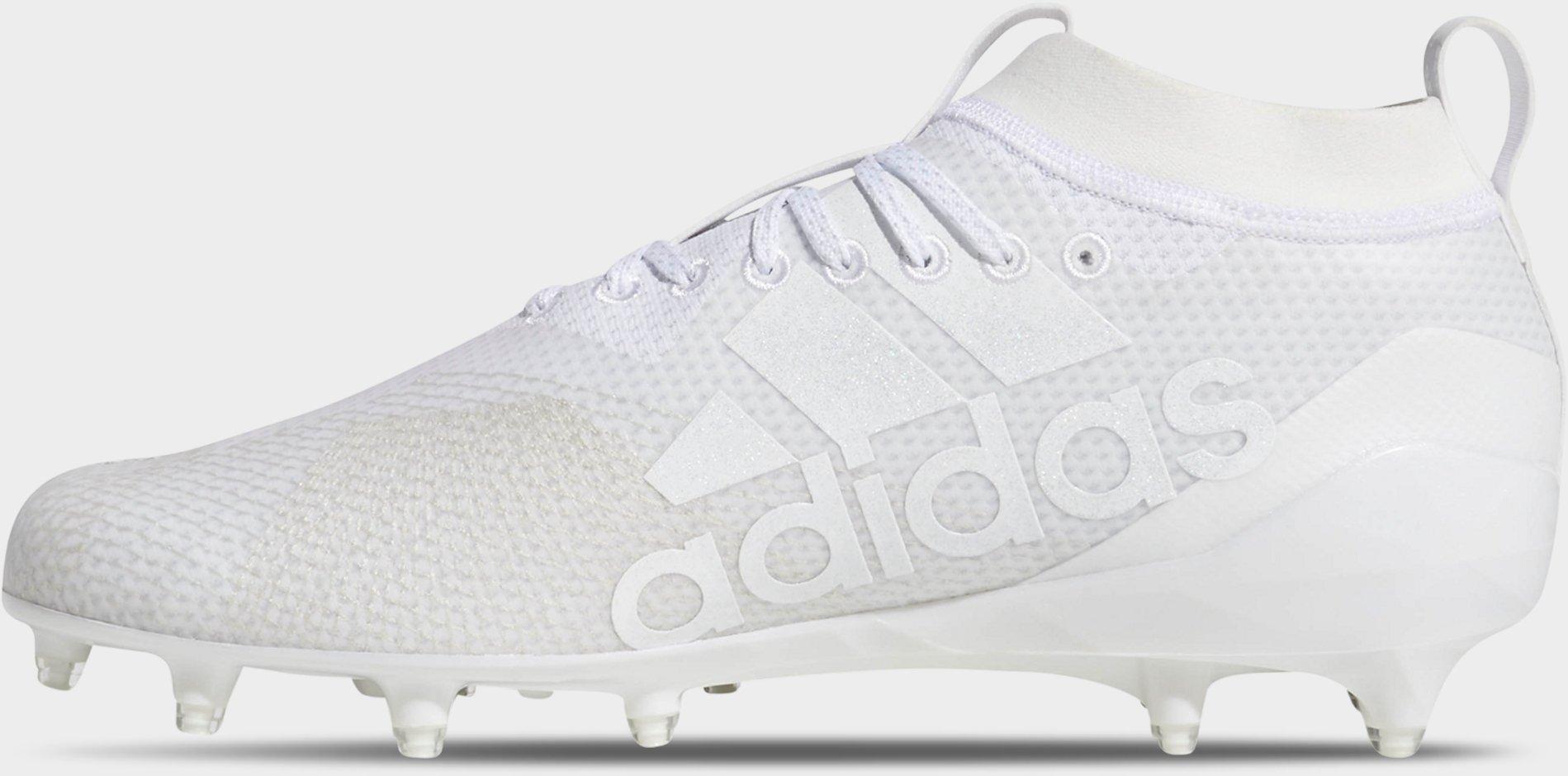 all white adizero football cleats