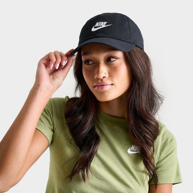 White Womens Washed Futura Hat, Nike