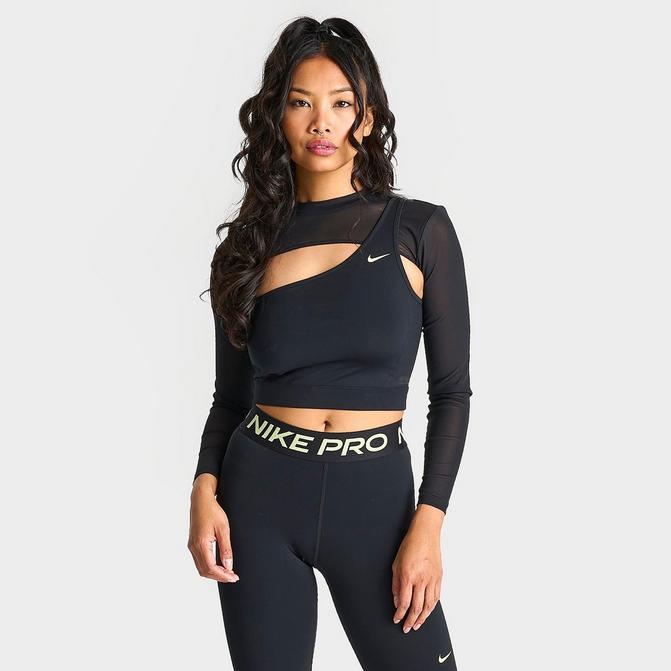 Nike Pro 365 Women's Dri-FIT Cropped Long-Sleeve Top. Nike.com